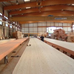 Poutres lamellé collés pour structures bois