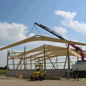 Gruttage de poutres lamellées collées